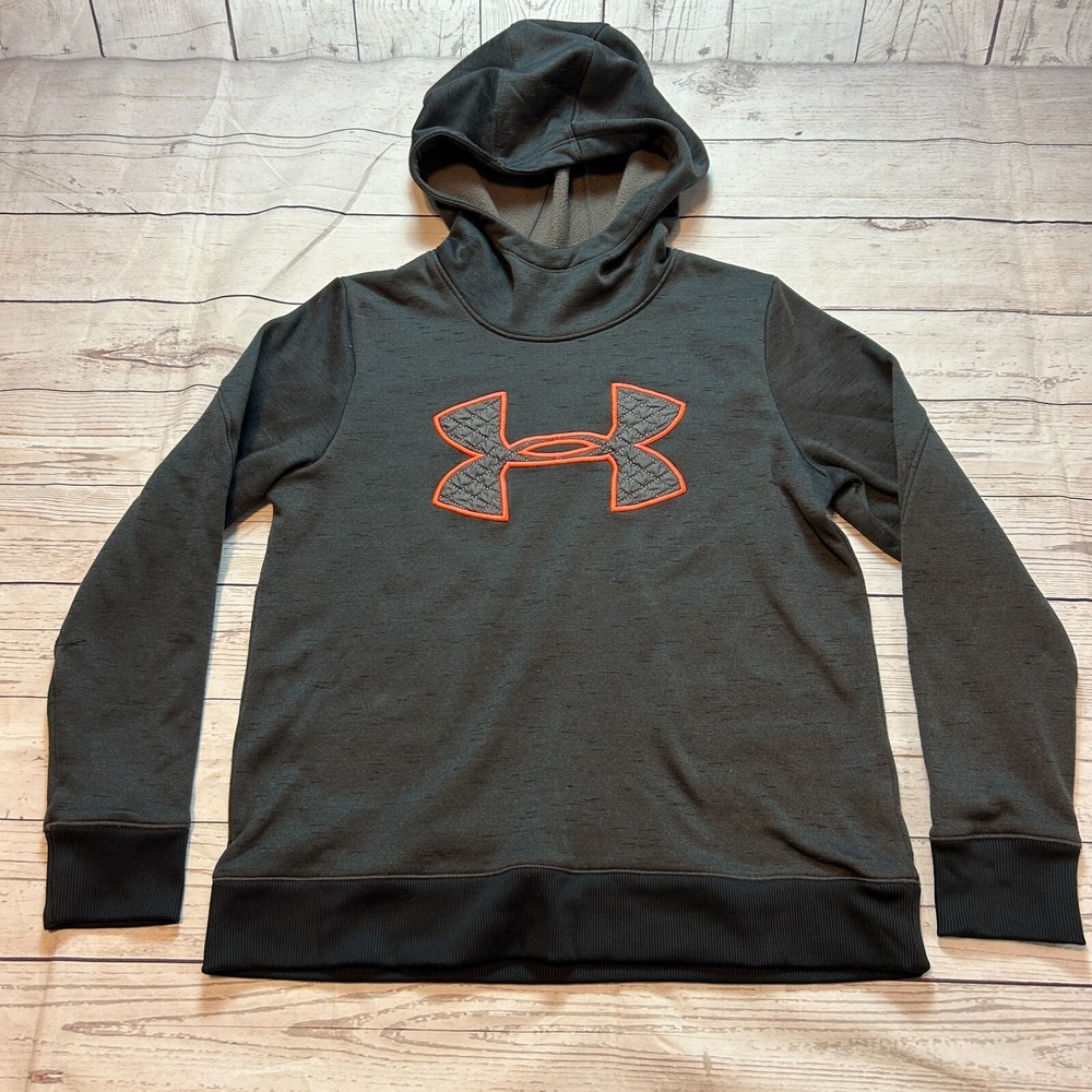 Under Armour‎ Hoodie Gray Logo Pullover Casual Gym Cold Gear Men's Size Medium